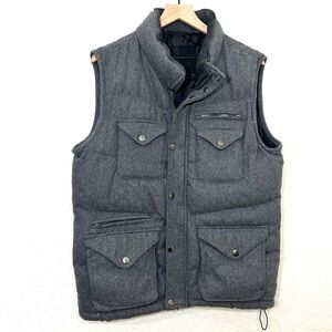 Jordan Craig Wool Puffer Vest Utility Cargo Pockets Gray Size M Men’s